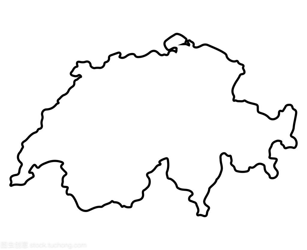 孤立的瑞士地图