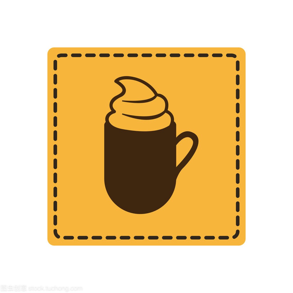 黄徽茶咖啡与奶油的图标