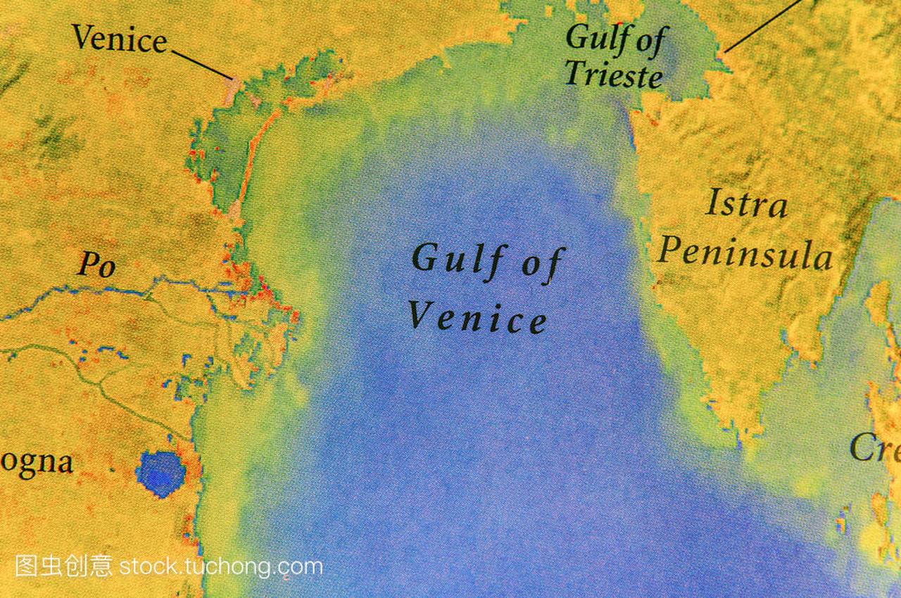 欧洲国家的海湾威尼斯意大利的地理地图