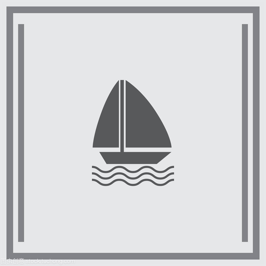 帆船旅行图标