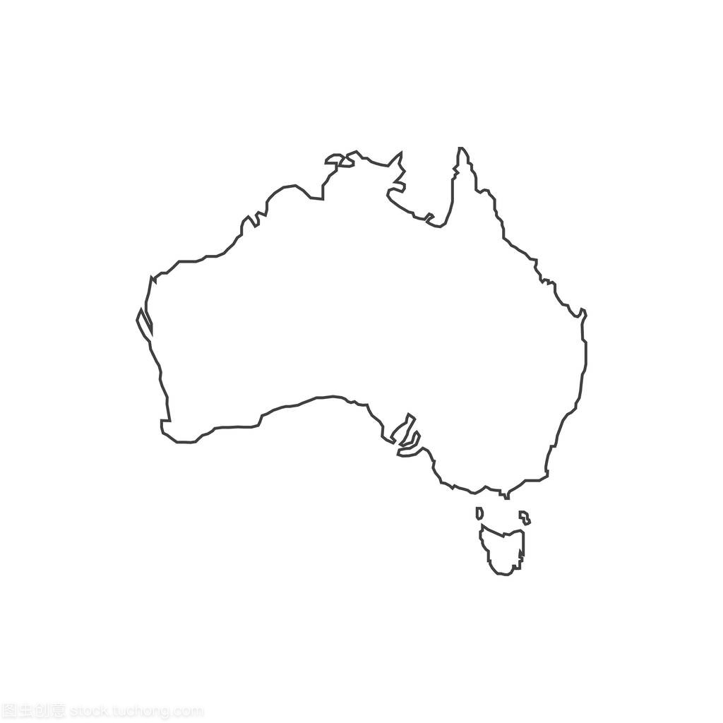 澳大利亚地图轮廓