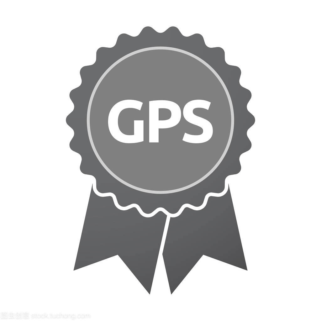 Gps 全球定位系统缩写词孤立的徽章