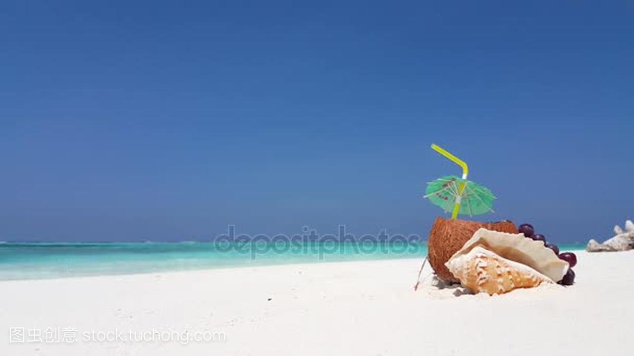 v02785 马尔代夫美丽背景白色沙热带天堂岛海