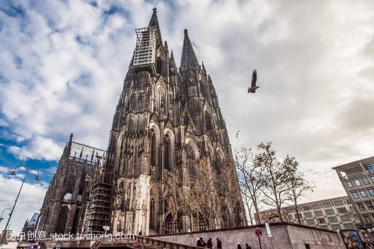 在德国的科隆大教堂和旅游度假