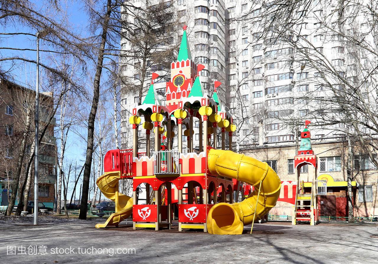 在莫斯科,俄罗斯的新儿童游乐场。