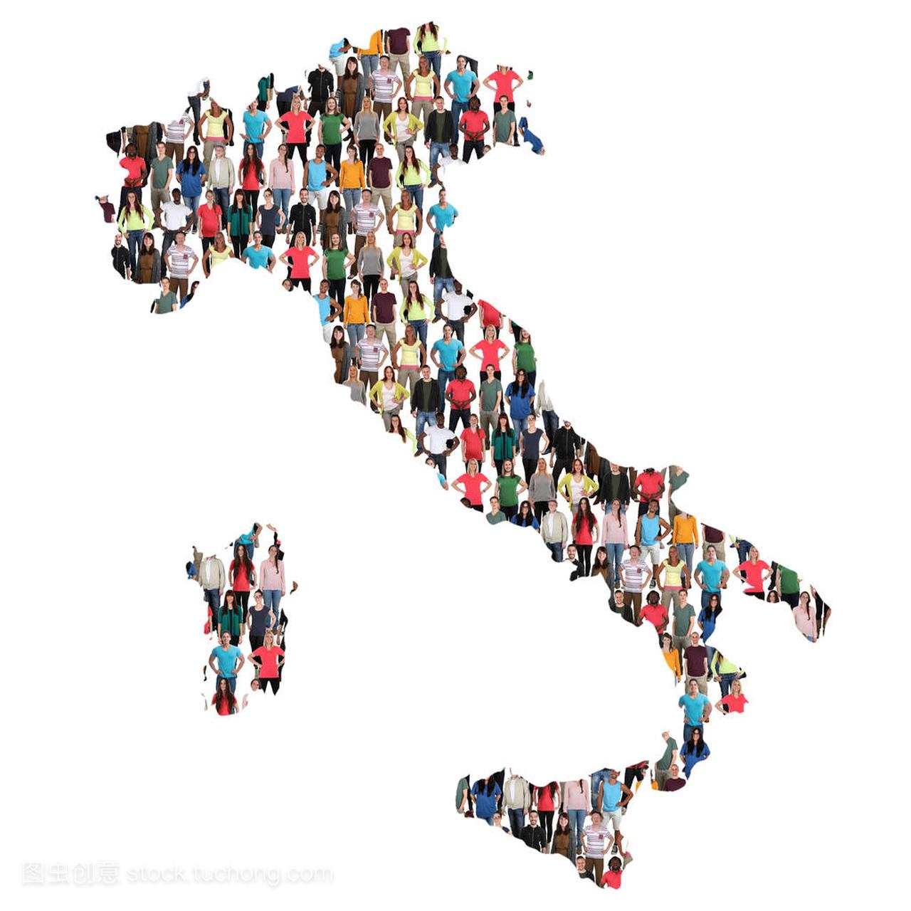 意大利人融合移民多元文化组映射