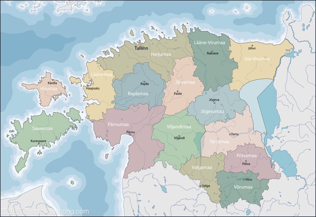 爱沙尼亚的地图