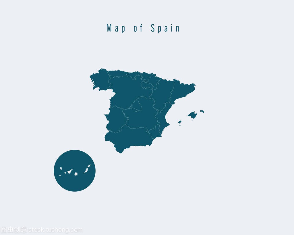 现代地图-西班牙与联邦国家