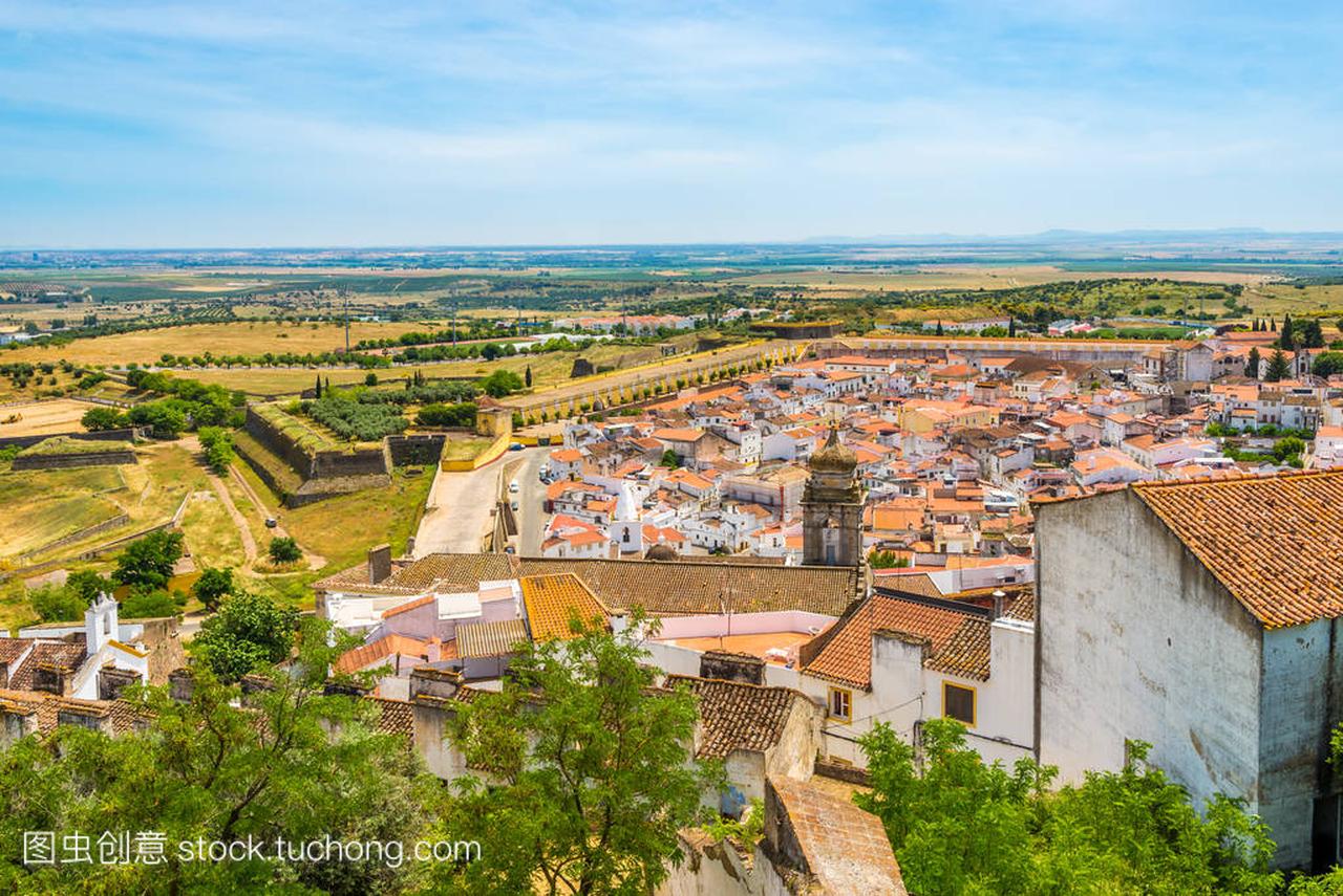 Elvas 旧镇-葡萄牙的环境视图