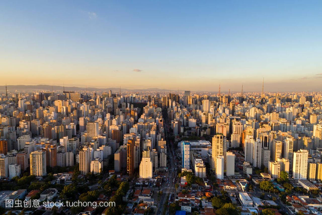 巴西圣保罗市,巴西的鸟瞰图