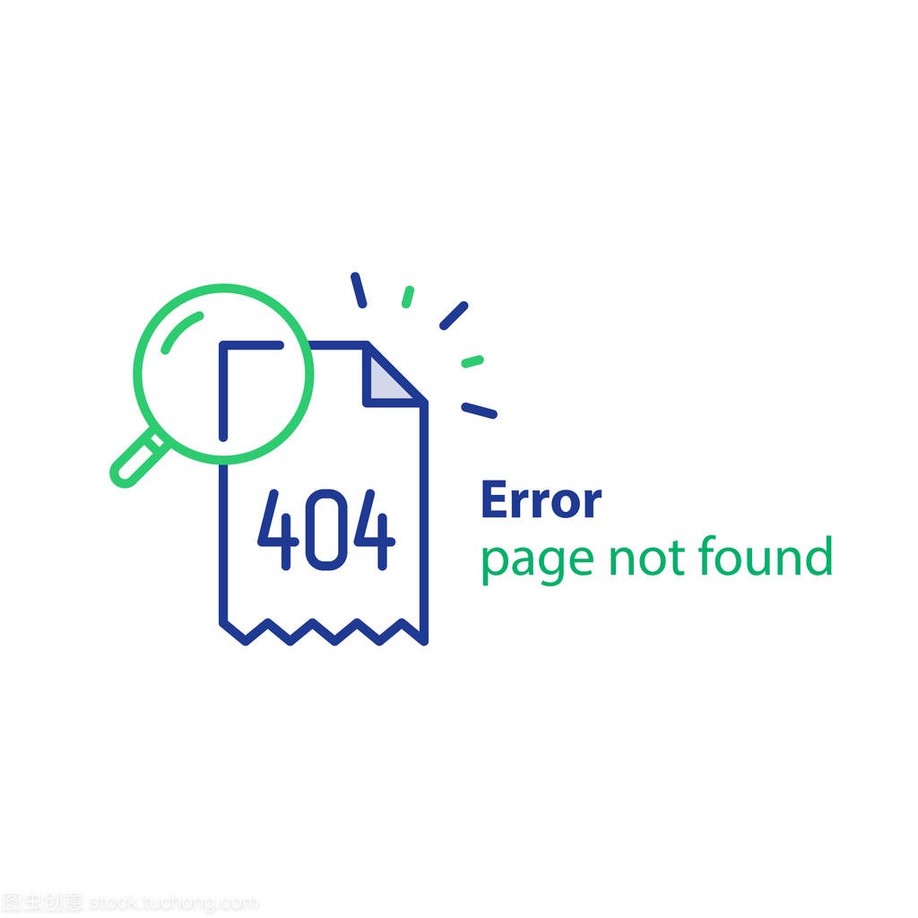 找不到页面,404 错误,web 网页横幅,搜索结果的
