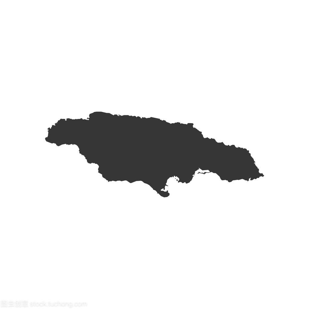 牙买加地图轮廓