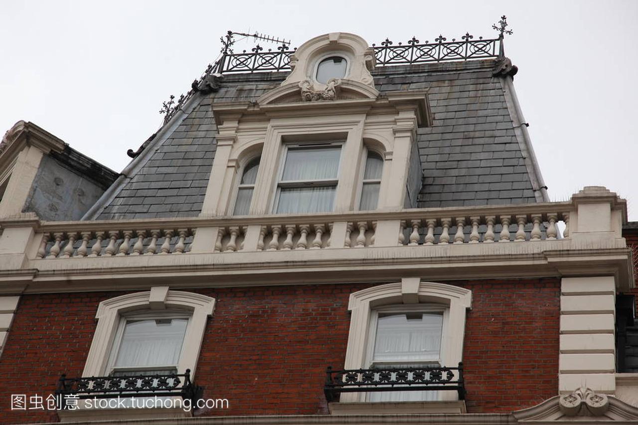 在伦敦贝克街,英国的经典维多利亚时代房子
