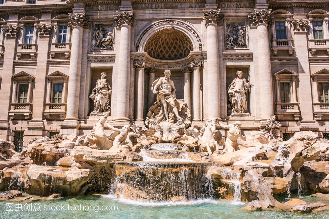 特雷维喷泉 (意大利语: 许愿),罗马,意大利,欧洲