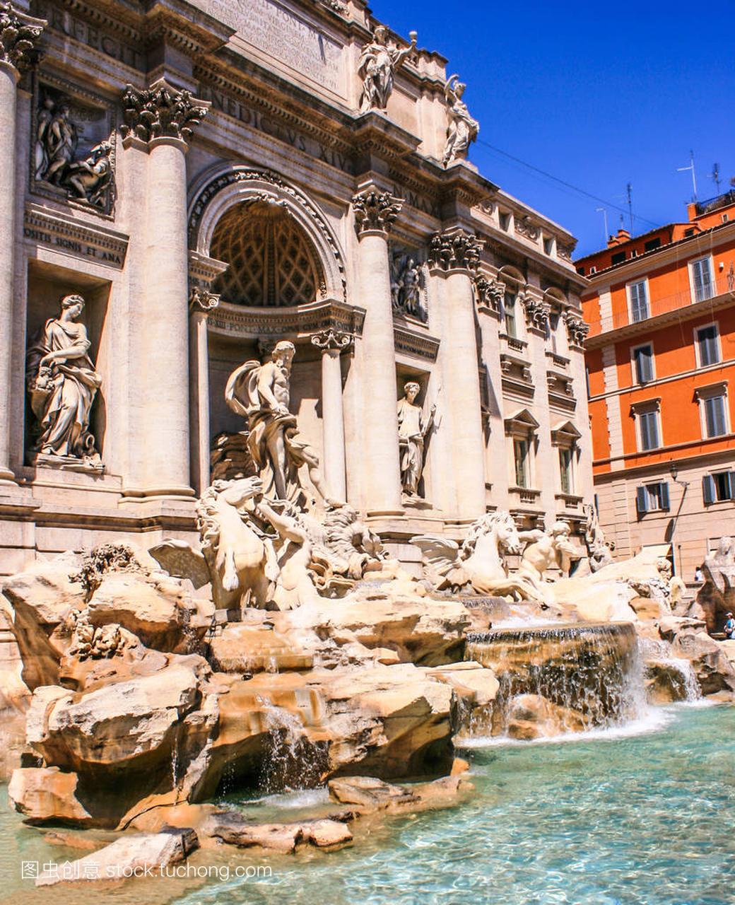 特雷维喷泉 (意大利语: 许愿),罗马,意大利,欧洲