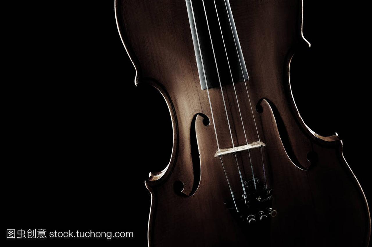 小提琴特写音乐仪器乐团小提琴琴弦