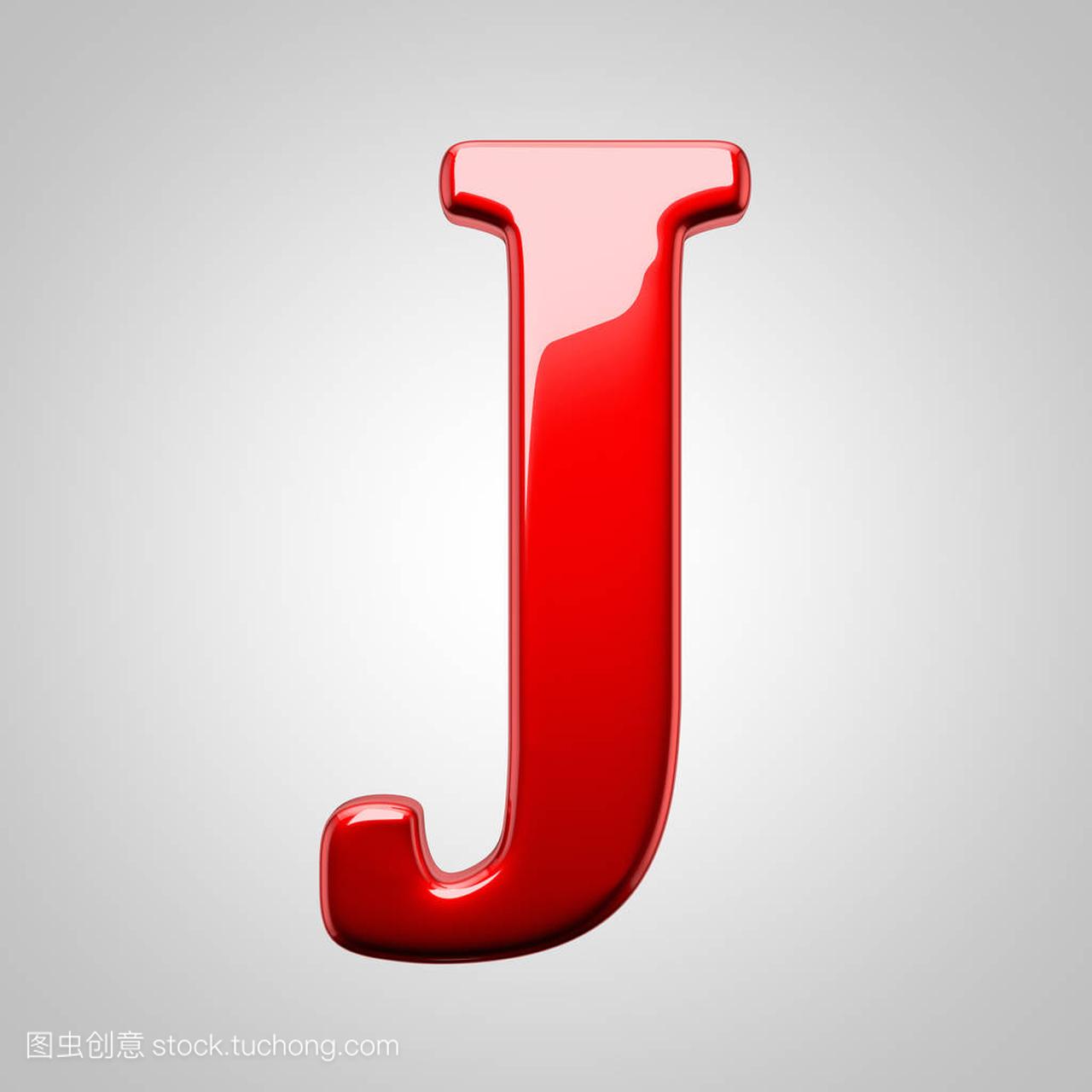 红色字母大写 J