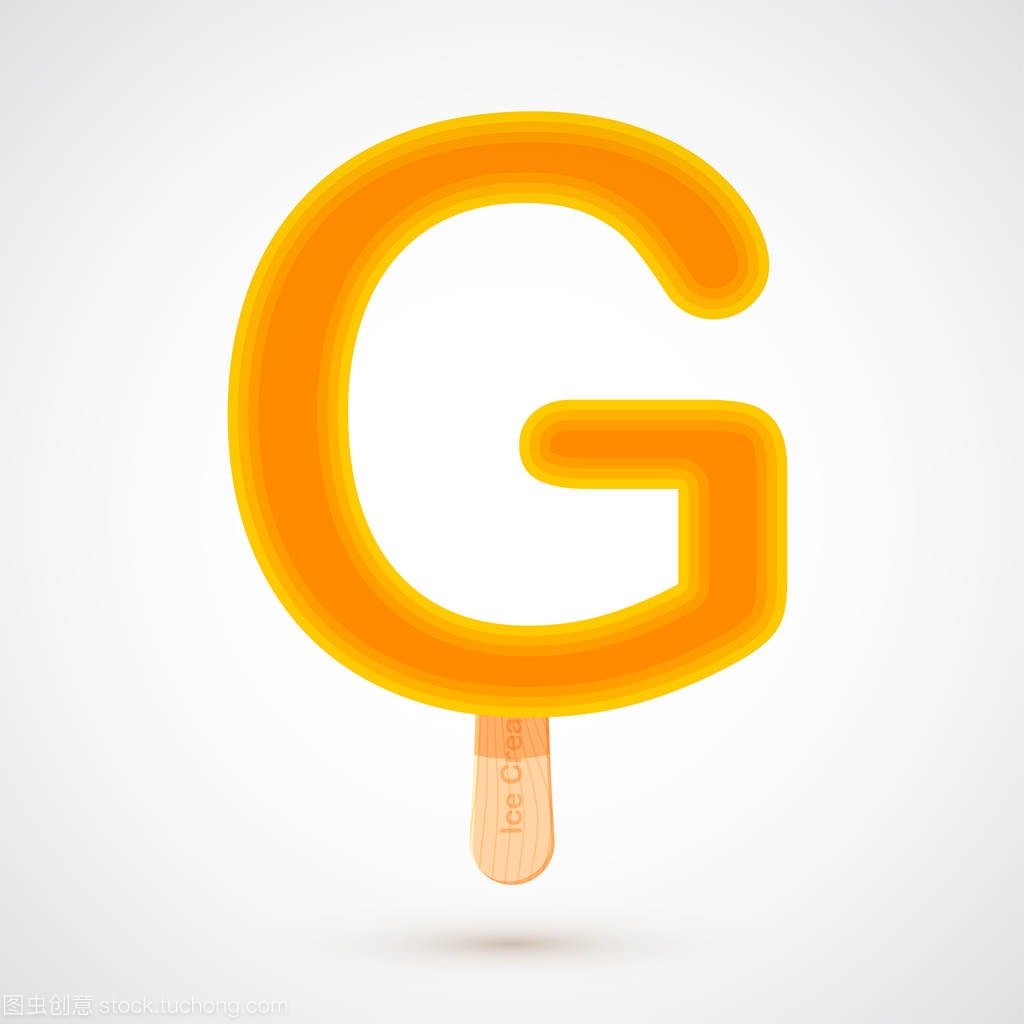 冰激淋设计的大写字母 G