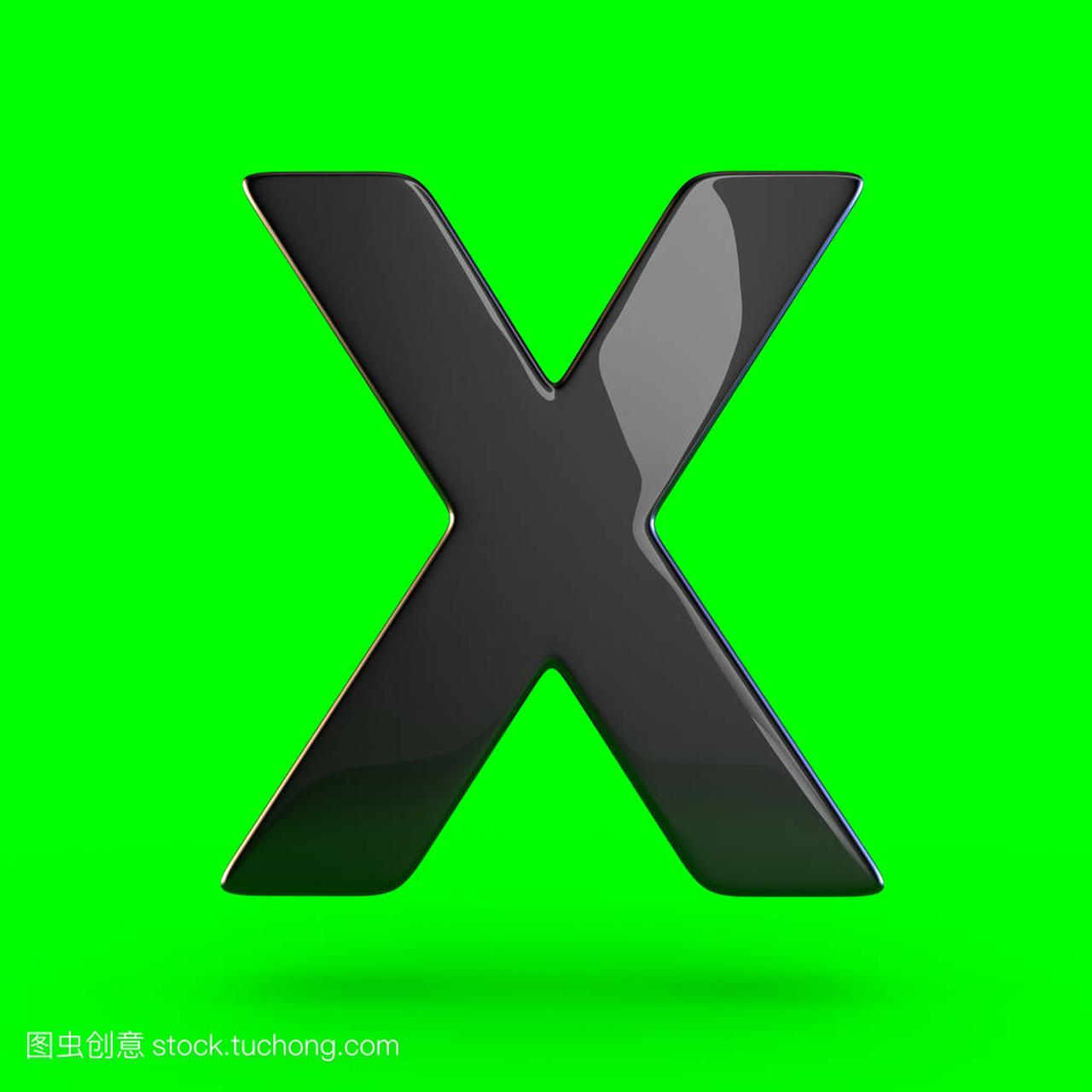 黑色大写字母 X