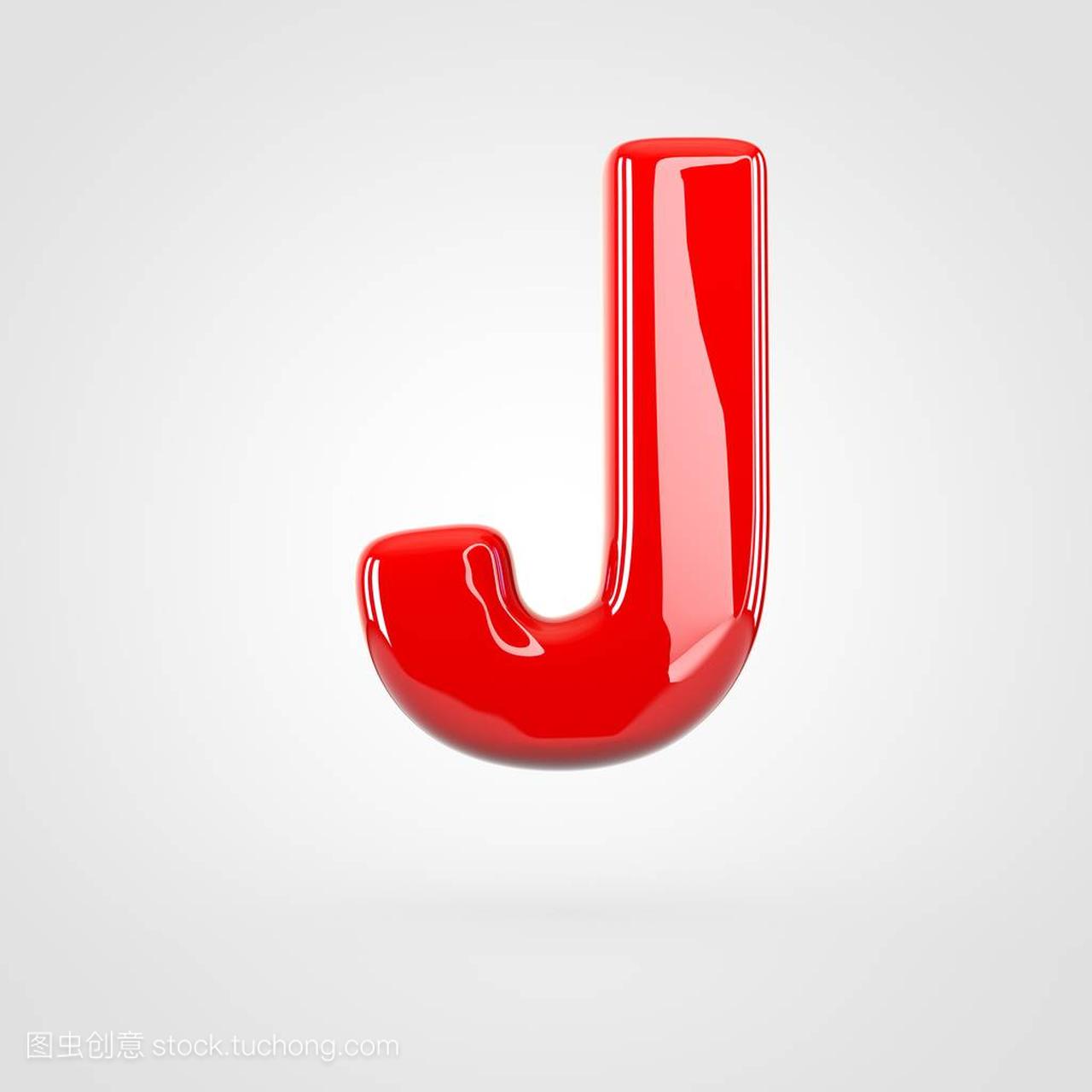 红色字母大写 J