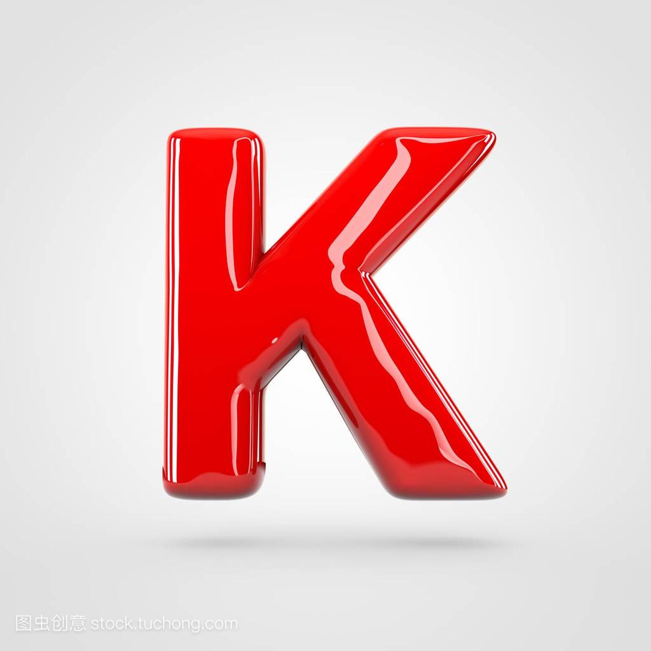 红色字母大写 K