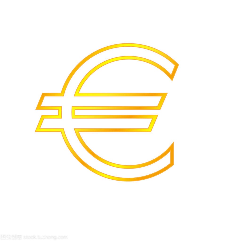 欧元金色标志