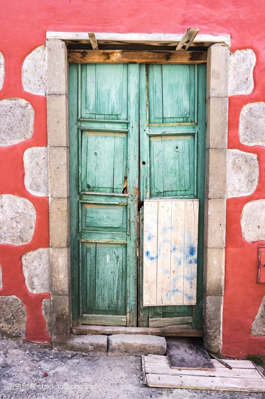 旧门在小村庄的大加那利岛,西班牙