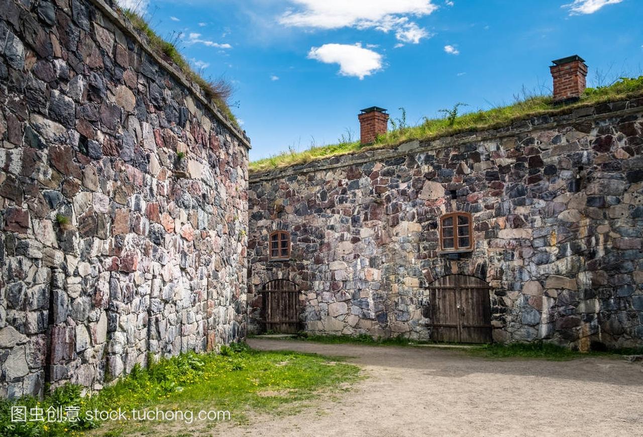 墙壁、 走廊和要塞堡垒芬兰首都赫尔辛基,芬兰