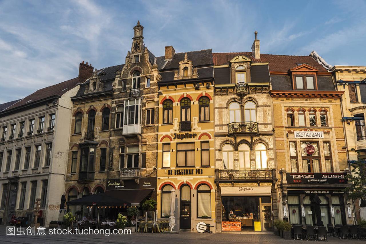 比利时根特中世纪城市的历史建筑