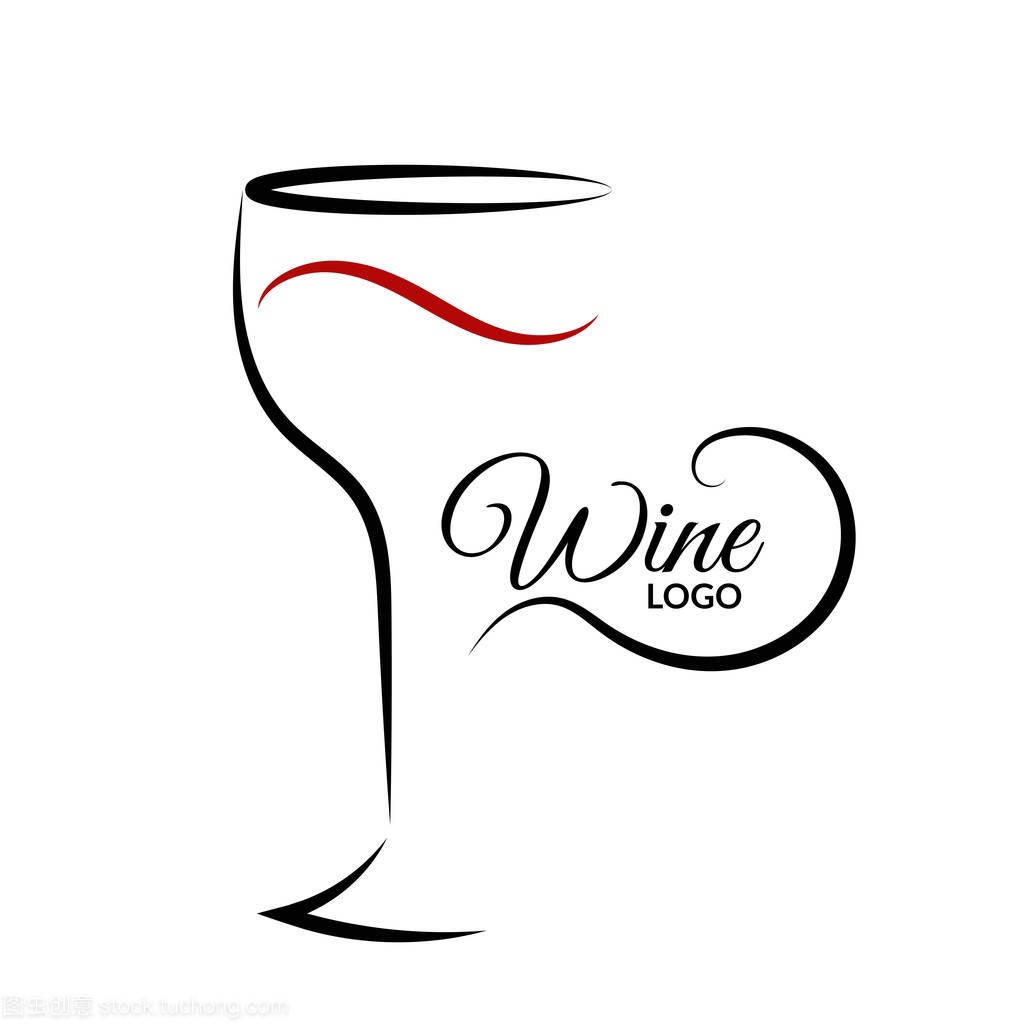 白色背景 eps 10 设计的葡萄酒标识