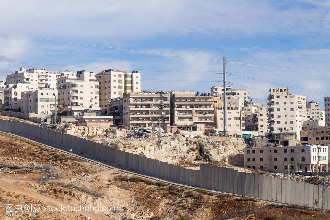 以色列安全围栏将以色列与约旦西岸-朱迪亚和