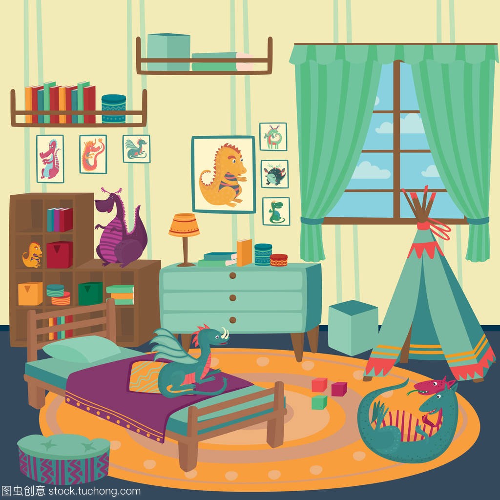 绘本插画—我家的客厅|插画|儿童插画|小糊涂陈儿 - 原创作品 - 站酷 (ZCOOL)