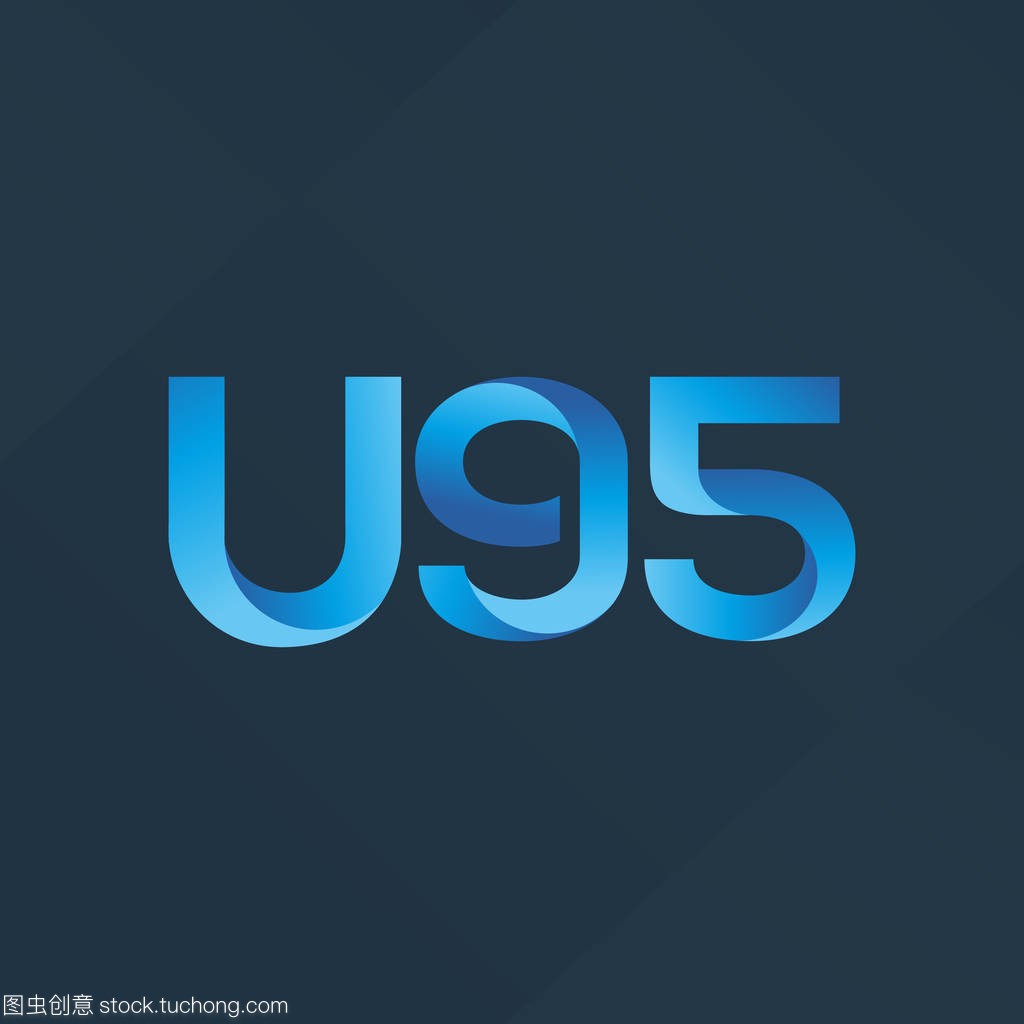 U95 字母和数字号码徽标图标
