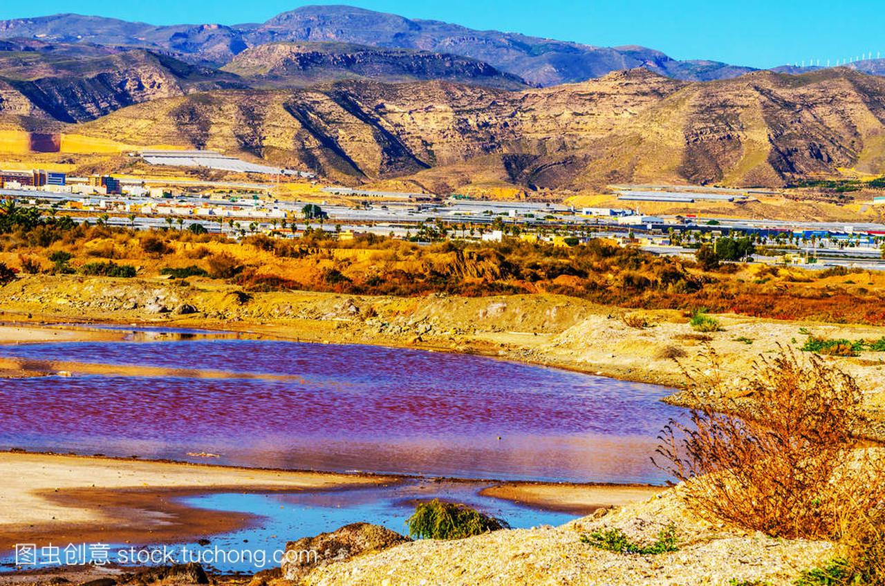 西班牙的粉红色湖泊, 异常现象, 矿物对笏的影响