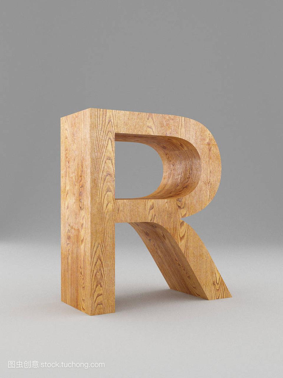 3d 装饰木制字母表, 大写字母