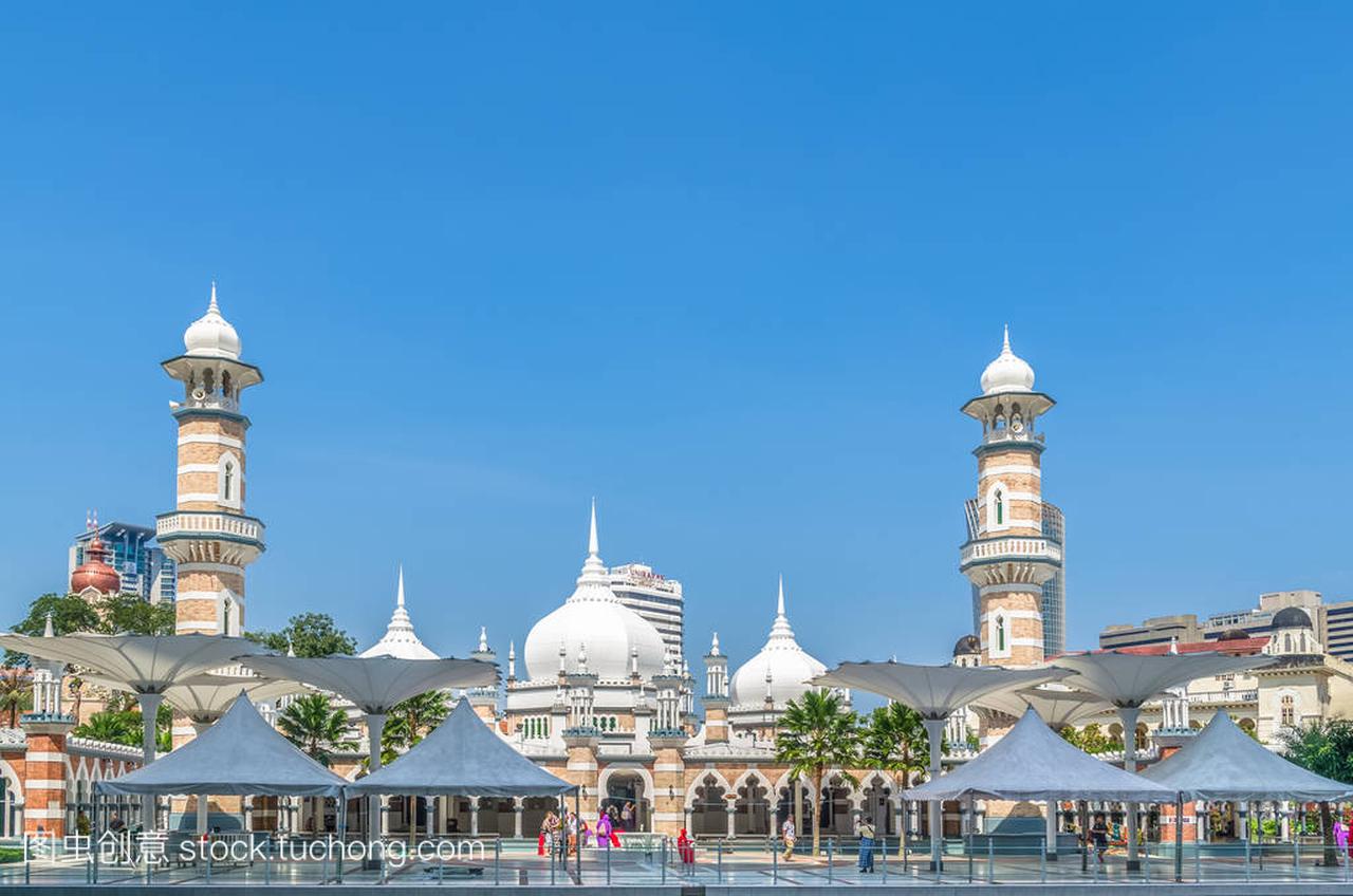 吉隆坡, 马来西亚-2月 122018: 佳密清真寺位于