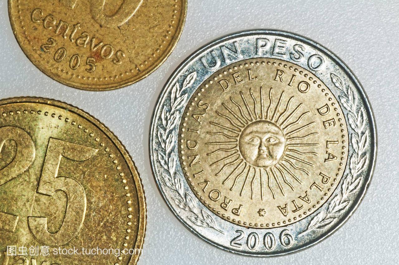 阿根廷货币的特写照片背景