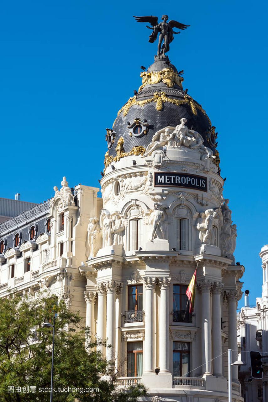 西班牙马德里著名的大都市建筑