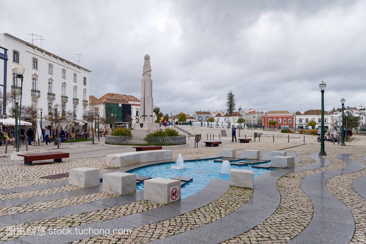 塔维拉, 南阿尔加维\/葡萄牙-3月8日: 水特征在 t