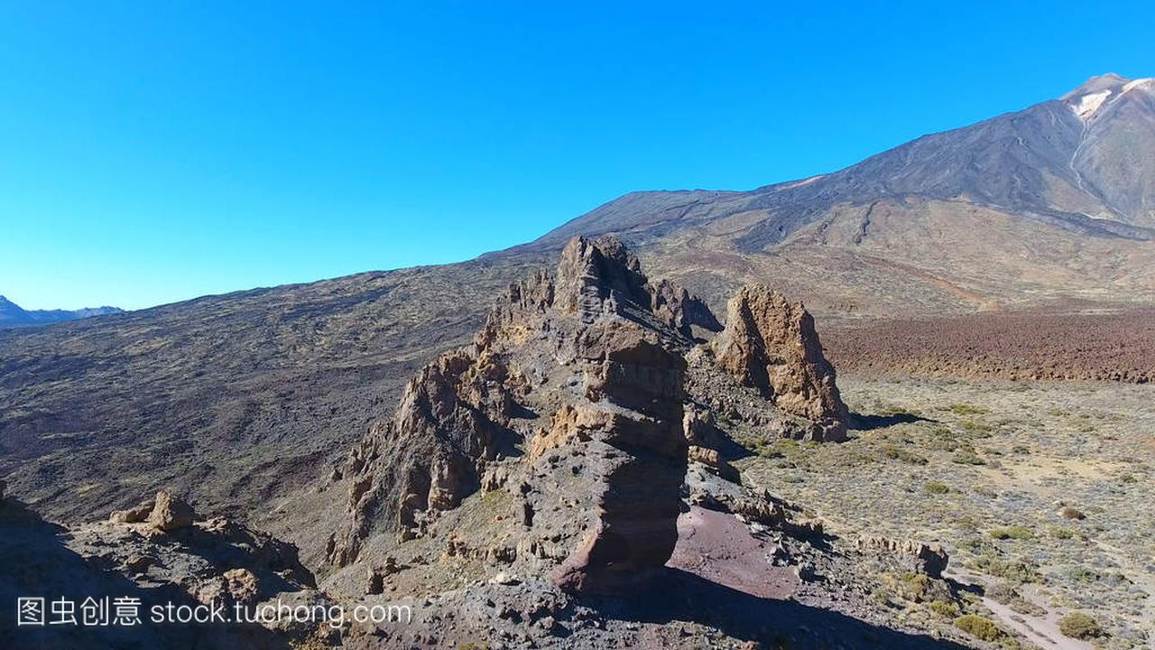 西班牙特内里费岛 Teide 国家公园鸟瞰图