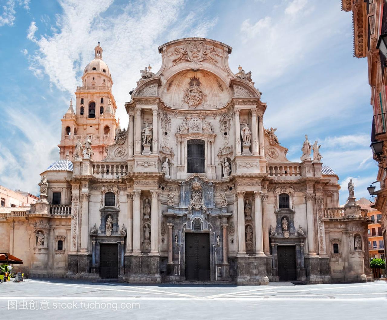 大教堂教会的圣徒玛丽在西班牙穆尔西亚
