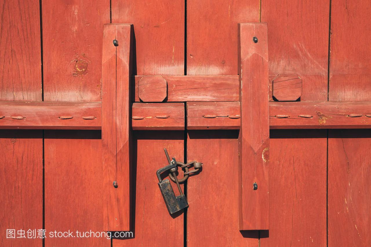 韩国传统木门和门把手