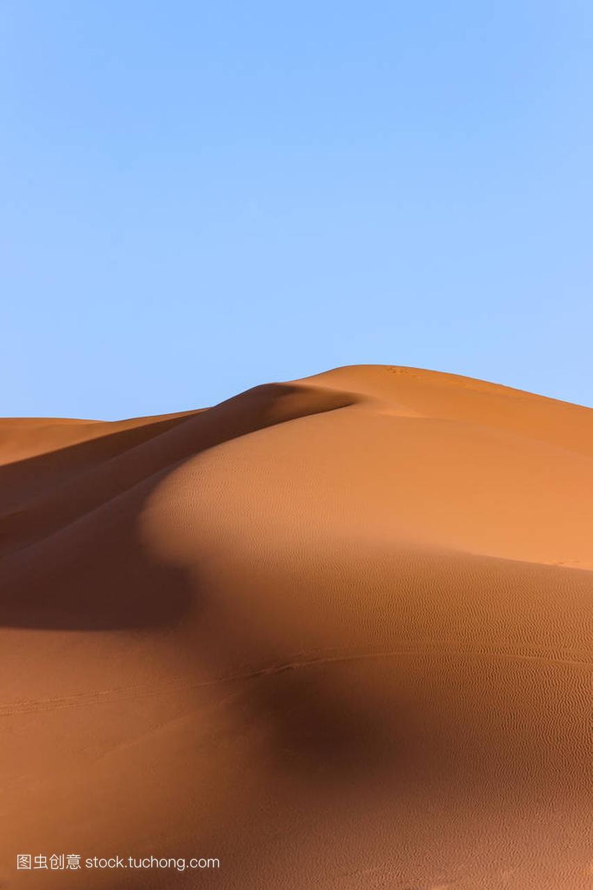 撒哈拉大沙漠中的金色沙丘