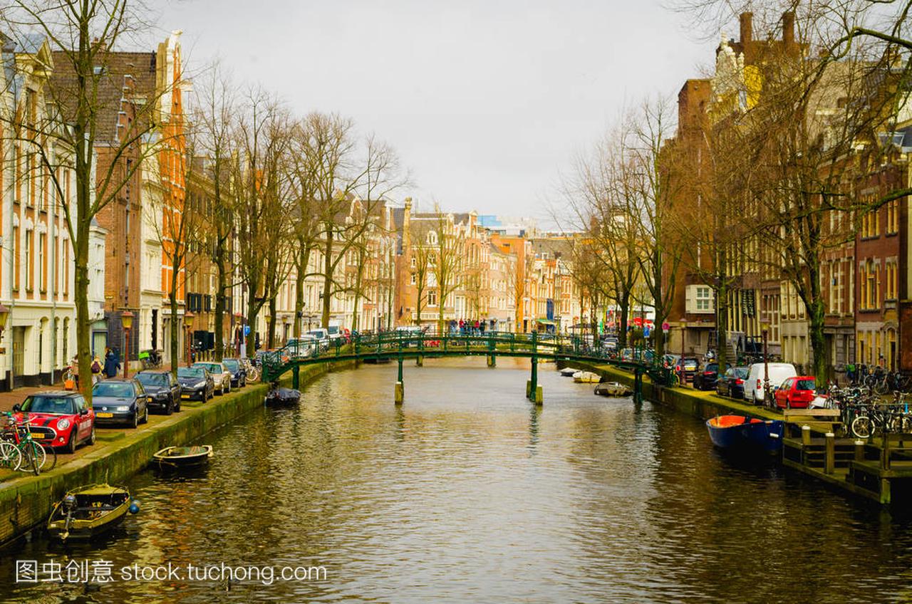 阿姆斯特丹, 荷兰, 四月, 23 2018: 美丽的阿姆斯