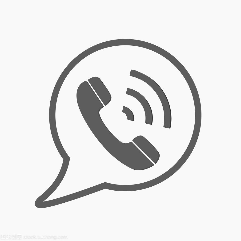 电话图标矢量, 联系方式, 呼叫中心, 支持服务标