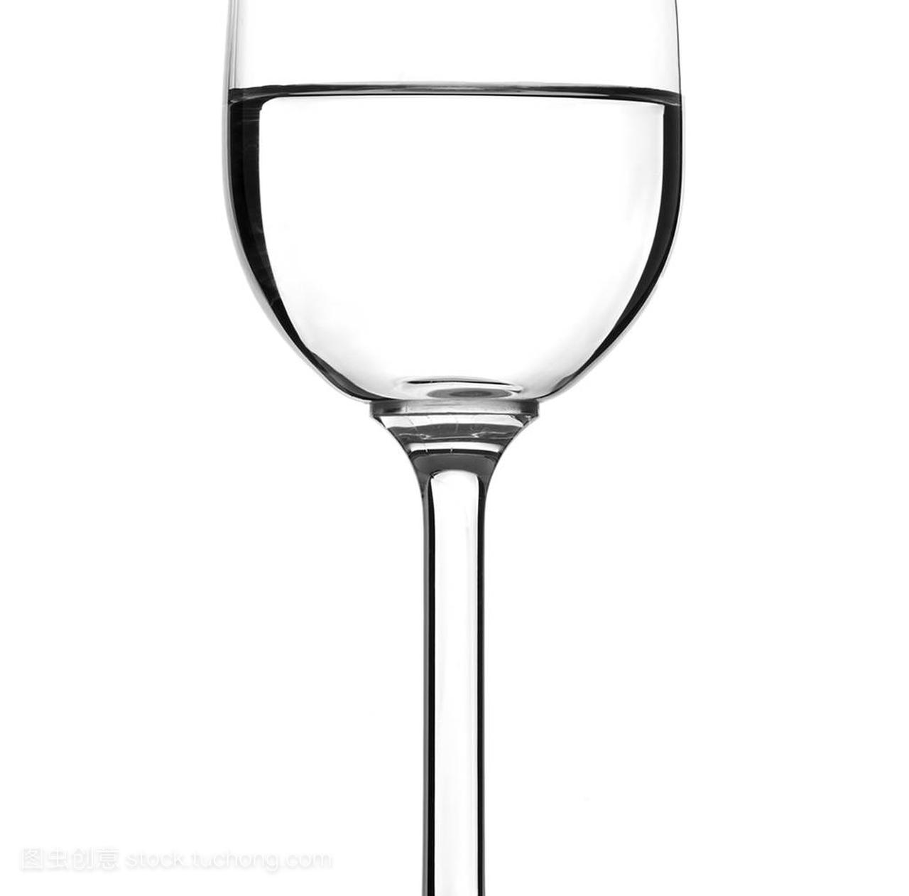 whineglass 连水隔绝在白色