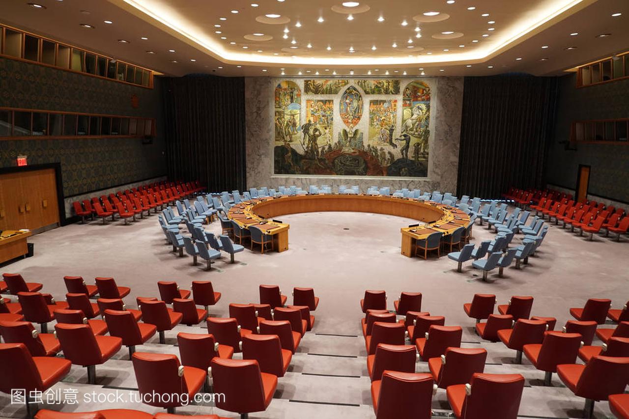 纽约, 美国-2018年5月25日-联合国安全理事会