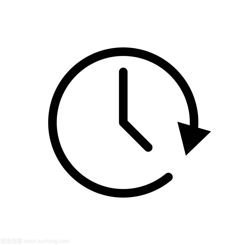 时间时钟图标。观看的概念。秒表符号
