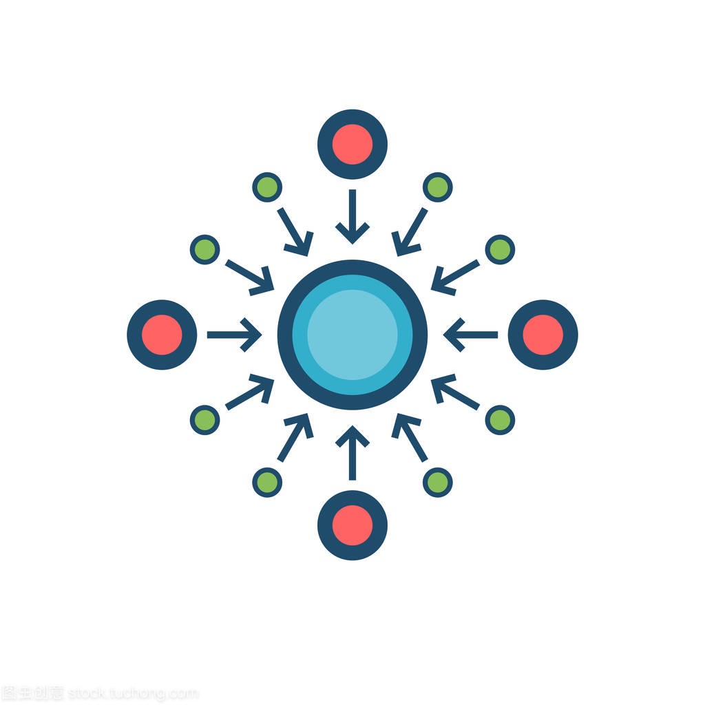 Centralization Flat Vector Icon