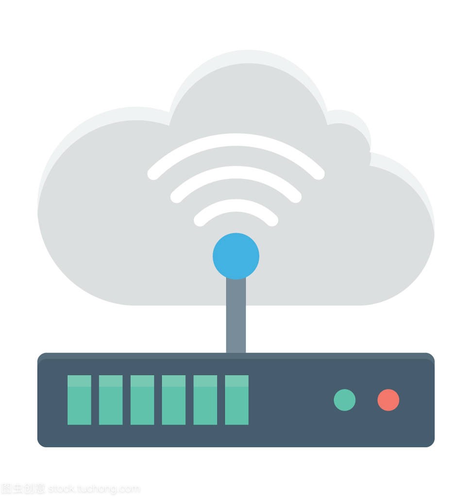 Broadband Connection Colored Vector Icon